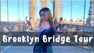 Spring Walk Tour Brooklyn Bridge | Walking across the Brooklyn Bridge