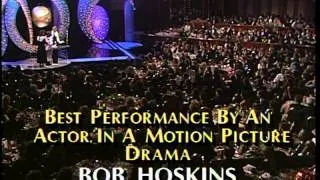 Bob Hoskins Wins Best Actor Motion Picture Drama - Golden Globes 1987