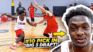 Nas DESTROYS EVERYONE 1v1 at The Big 3 Combine & Gets DRAFTED #10... Ceez COOKS!