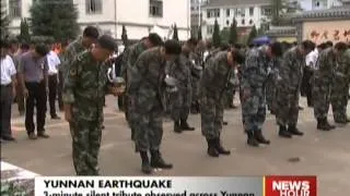 Three-minute silence held for Yunnan Earthquake