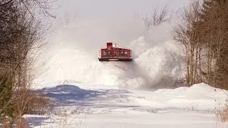 RAILREEL MUST SEE Stuck in The Snow OSR Snow Plow Run St Thomas Sub 2 18 2014