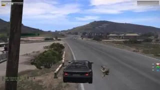 Arma 3 Altis Life: Man Nearly Hit By Police Car While Repairing Vehicle