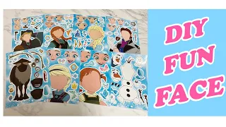Silly Face DIY Elsa and anna Frozen dress up ASMR toys  decorating sticker book  stickers