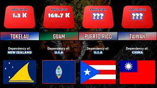 Dependent Territories by POPULATION | and their FLAGS 2022