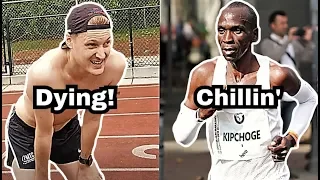 How Fast Is Eliud Kipchoge Running? || The Eliud Kipchoge Challenge (Hardest Workout In Track)