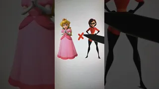 I turned Princess Peach into Elastigirl and result is so cool | #shorts #mario #princesspeach