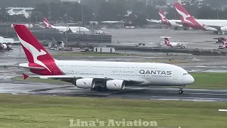 Heavies in the Rain! 10 Minutes of Sydney Airport Plane Spotting!