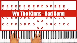 Sad Song Piano - How to Play We The Kings Sad Song Piano Tutorial!