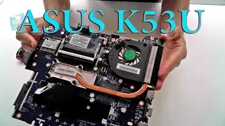 ASUS k53u полная разборка и чистка системы охлаждения, замена термопасты