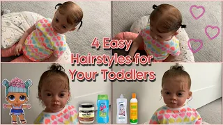 4 Quick & Easy Hairstyles For Reborn Toddlers! | Mya Reborns