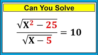 Nice Square Root Algebra Math Simplification | Find the Value of X|Algebra