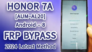 Huawei Honor 7A FRP Bypass ( Without PC ) | AUM-AL20 FRP Bypass | How to remove FRP on Honor 7A