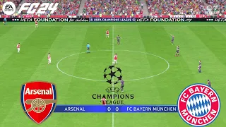 FC 24 | Arsenal vs Bayern Munchen - Champions League UEFA Quarter-Final - Gameplay