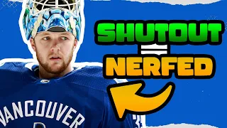NHL 22 but when we get a shutout our goalie is nerfed