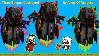 Three Bosses Destroyed By Army Of Reapers & 1v1 Fights (EvoWorld.io)