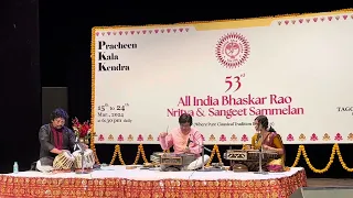 Pt. Siddhartha Chatterjee on tabla and Pt. Pt. Raj Kumar Majumdar on santoor.