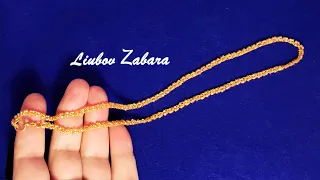 Delicate beaded jewelry chain.  Simple and fast!