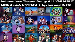 The ORIGINAL ANIMANIACS Theme Song - ALL VARIABLE LINES with EXTRAS + LYRICS AND INFO