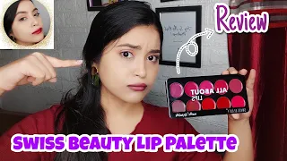 Swiss Beauty Matte Lip Palette Review in English | Swatch | RhitwikaChakraborty