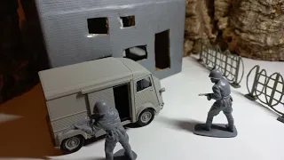 The blocked road a short army men stopmotion