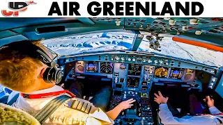 Air Greenland A330-800, Dash 8 & Helicopter Winter Cockpit Adventure