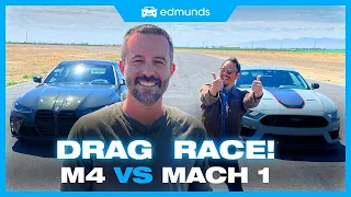 Drag Race! Ford Mustang vs BMW M4 | Two Powerful Coupes Face Off | Price, 0-60, Performance, & More