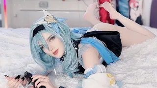 ASMR | Heels , Pantyhose , Voice Triggers 💙 Genshin Impact Eula 💤 Cosplay