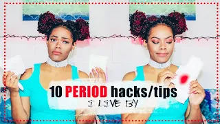 10 PERIOD HACKS/TIPS Every Girl Should Know |Krissyslifestyle