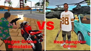 Real Gangster Crime VS Vegas Crime Simulator 2 intro and all vehicles
