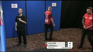 Nathan Aspinall gets angry after missing matchdarts