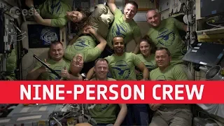 Astronaut coffee break: nine-person crew