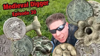 Amazing Roman Coins & Beautiful Medieval Disc Brooches! Metal Detecting Finds!