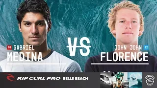 Gabriel Medina vs. John John Florence - Quarterfinals, Heat 3 - Rip Curl Pro Bells Beach 2019