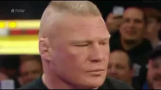 wwe raw 2 22 16   Brock Lesnar attacks Dean Ambrose