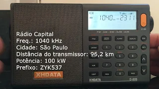 Rádios AM ( Ondas Médias ) captadas na cidade de São José dos Campos em abril de 2024, bandscan AM
