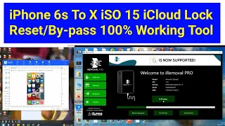 iphone ISO 15 icloud Unlock iRemoval PRO Tool || iPhone 6s/6s Plus/ 7/7Plus/8/8 plus/X Icloud Bypass