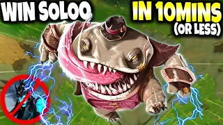 Learn how you can win a SoloQ game in 10 minutes (OR LESS) as Immortal TAHM KENCH TOP 🔥