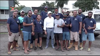 Fijian Attorney-General Aiyaz Sayed-Khaiyum officiates at the Walesi Carnival