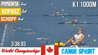 K1 Men 1000m Final A | Kopasz CHAMPION | World Championships Halifax Canada 2022 | WAYkVlogs