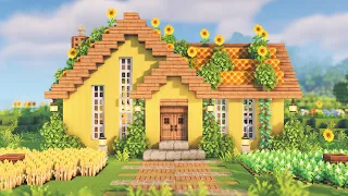 Minecraft | How to build a Aesthetic Sunflower House