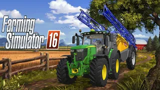 Farming Simulator 16 fertilizer spreader & Wheat Harvest fs16 || Timelapse ||