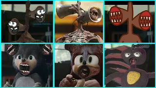 Sonic The Hedgehog Movie - Siren Head Uh Meow All Designs Compilation 4