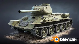 T-34-85 Blender Scene Demo / Т-34-85 3д-модель