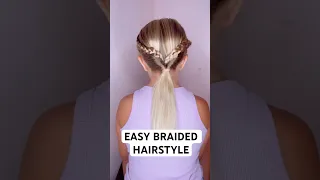 EASY BRAIDED HAIRSTYLE | Audrey and Victoria ❤️ #hairstyle #hairtutorial