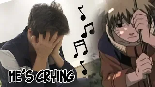 I'm playing a sad song from Naruto until my friend cries