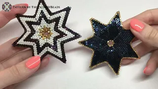 Dragon Scale Beaded Star Pattern / Handmade Christmas Ornaments Seed Bead Patterns