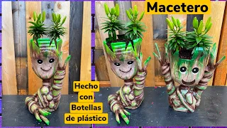 Cómo hacer este LINDO MACETERO con BOTELLAS de PLÁSTICO | Reciclaje ♻️