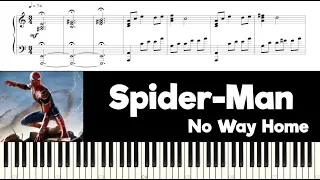 Spider-Man : No Way Home (Arachnoverture) | Piano Tutorial | Sheet Music