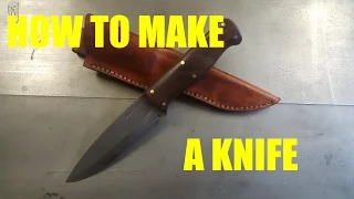 Knifemaking Tutorial- How To Make a Knife With Basic Tools