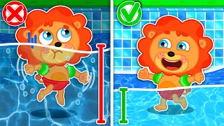 LeonCito | Seguridad en la Piscina | Dibujos animados | Video Para Niños